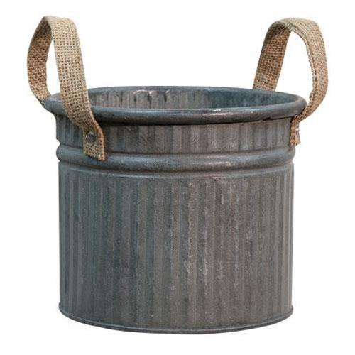 Corrugated Bucket w/Jute Handle, 6" Buckets & Cans CWI+ 