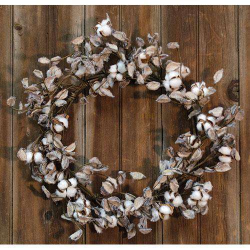 Cotton Ball Wreath, 20" - The Fox Decor