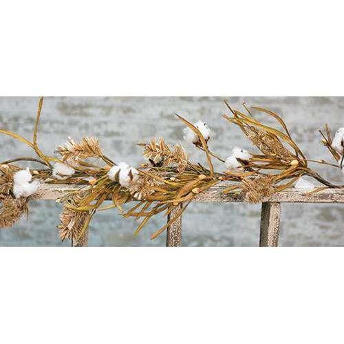 Cotton & Fall Grass Garland 5ft - The Fox Decor