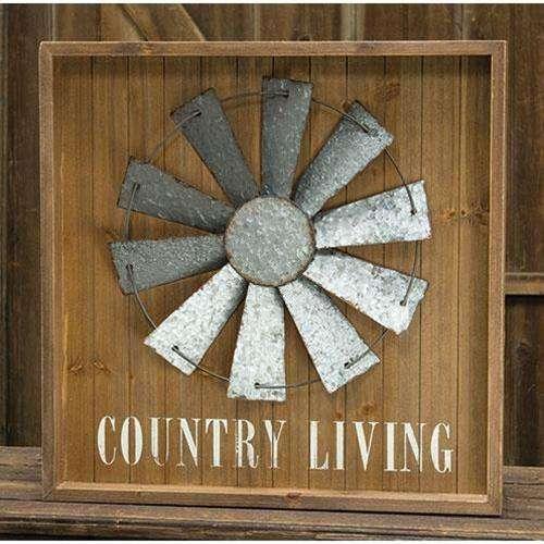 Country Living Windmill Sign - The Fox Decor