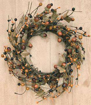 Country Mix Acorn Wreath - 12" - The Fox Decor