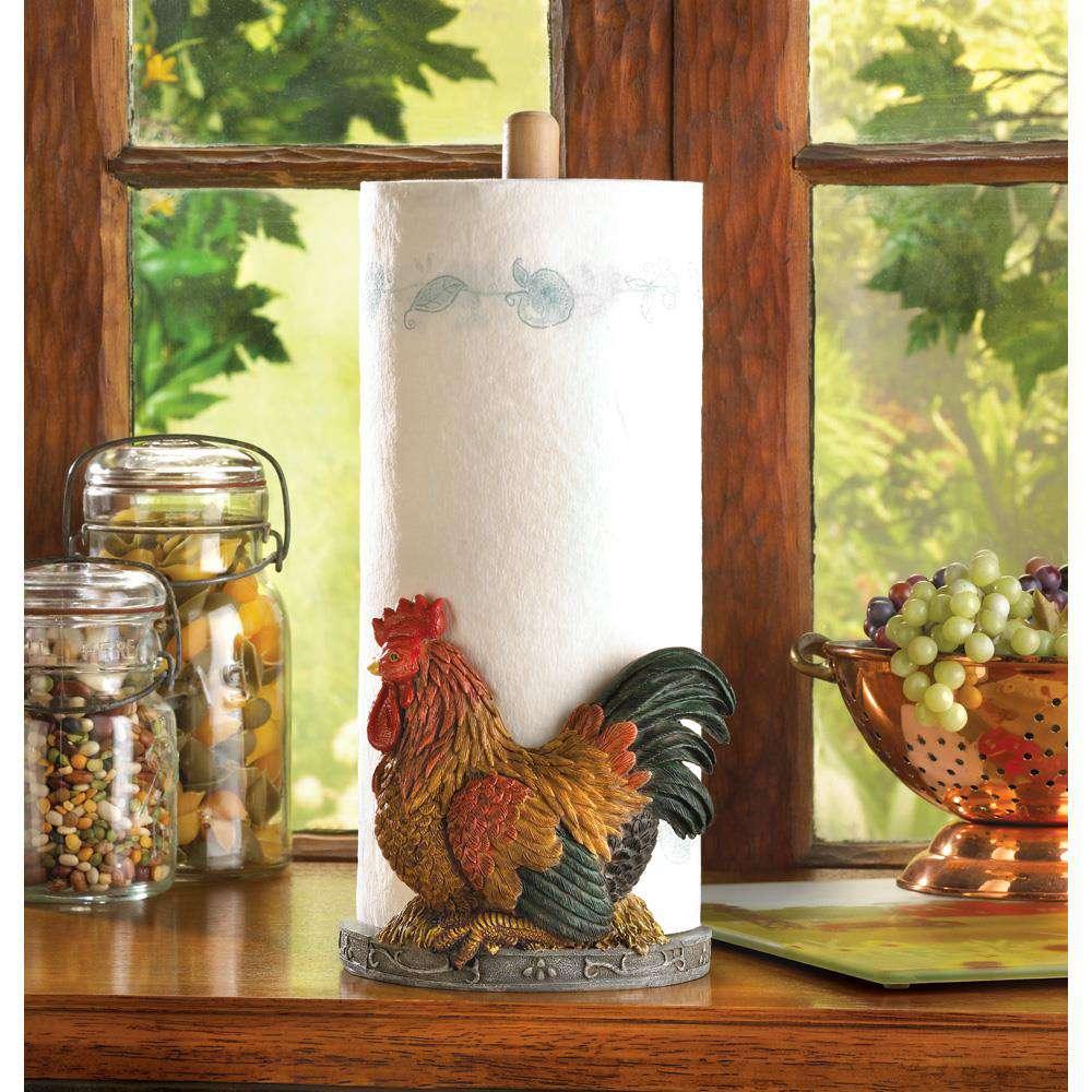 Country Rooster Paper Towel Holder Accent Plus 