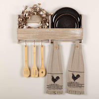 Thumbnail for Sawyer Mill Charcoal Poultry Button Loop Kitchen Towel Set of 2 VHC Brands - The Fox Decor