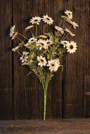 Cream Sunflower Bush, 25" - The Fox Decor