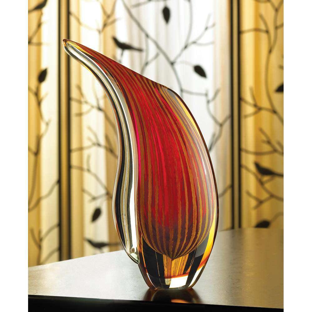 Crimson Sunset Art Glass Vase - The Fox Decor