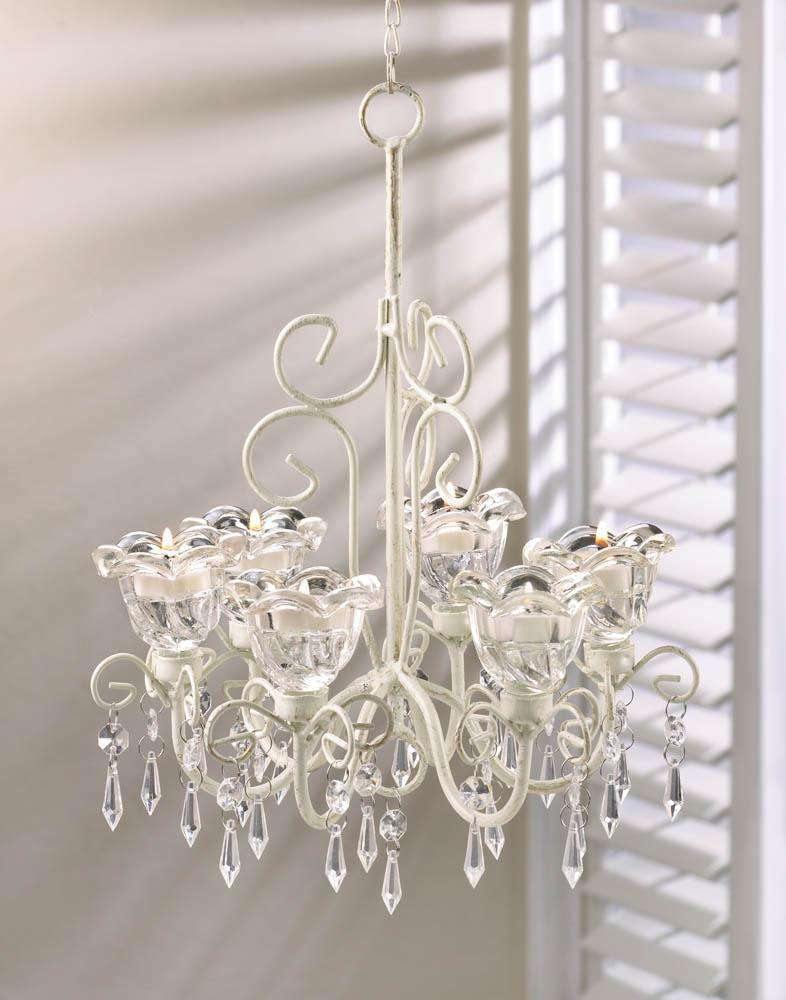 Crystal Blooms Candle Chandelier - The Fox Decor