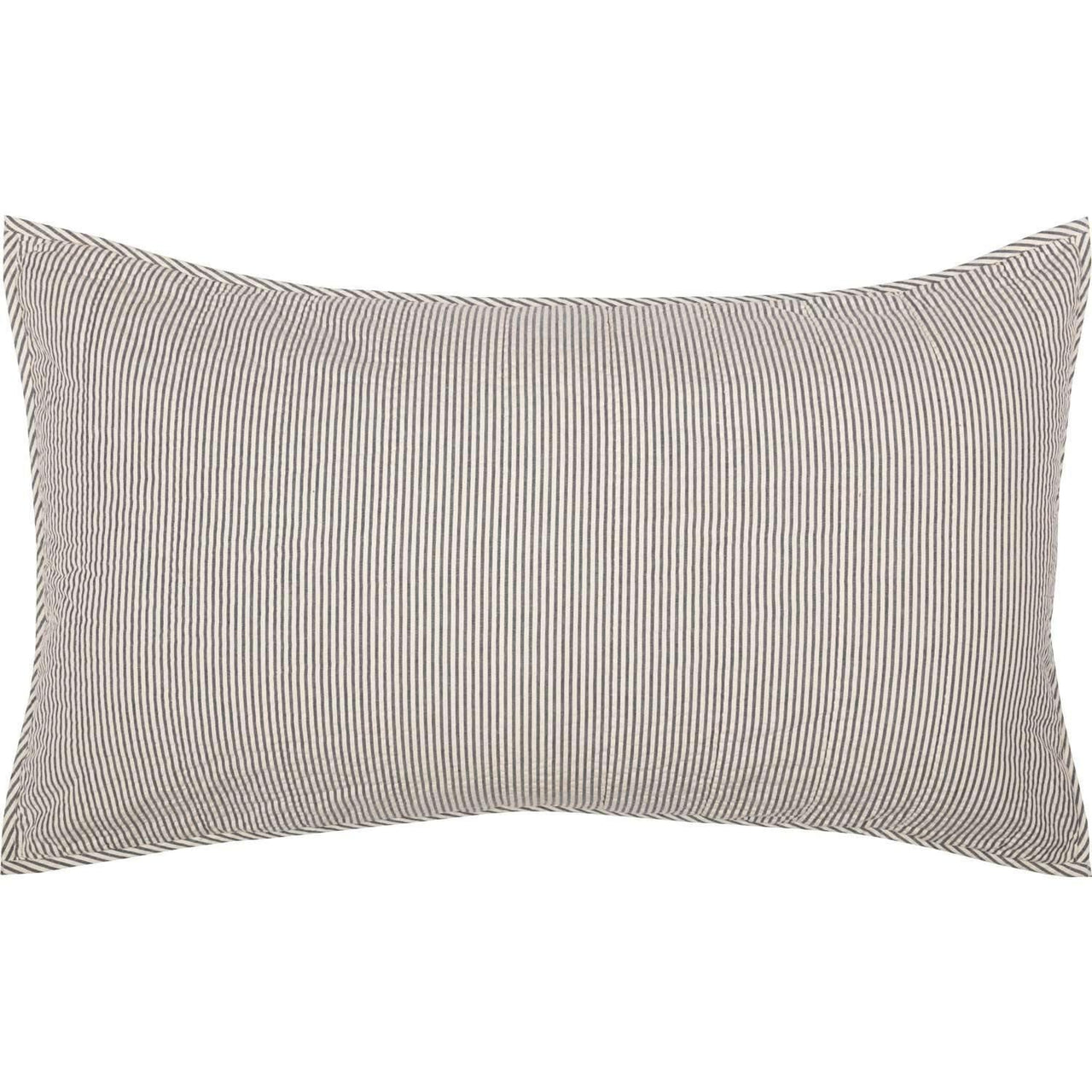 Hatteras Seersucker Blue Ticking Stripe King Sham 21x37 VHC Brands - The Fox Decor
