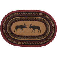 Thumbnail for Cumberland Stenciled Moose Jute Braided Rug Oval - The Fox Decor