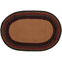 Thumbnail for Cumberland Stenciled Moose Jute Braided Rug Oval/Rect Welcome to the Cabin VHC Brands rugs VHC Brands 