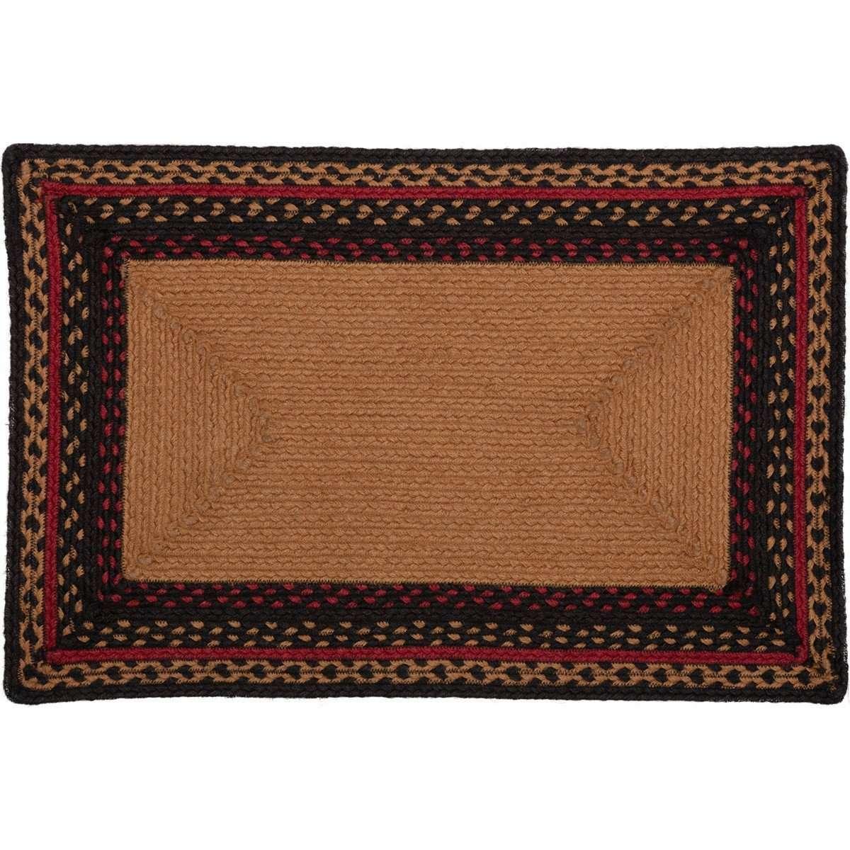 Cumberland Stenciled Moose Jute Braided Rug Oval/Rect Welcome to the Cabin VHC Brands - The Fox Decor