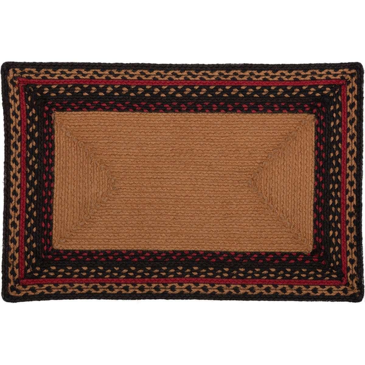 Cumberland Stenciled Moose Jute Braided Rug Oval/Rect Welcome to the Cabin VHC Brands rugs VHC Brands 