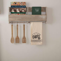 Thumbnail for Sawyer Mill Charcoal Tractor Muslin Unbleached Natural Tea Towel 19x28 VHC Brands - The Fox Decor