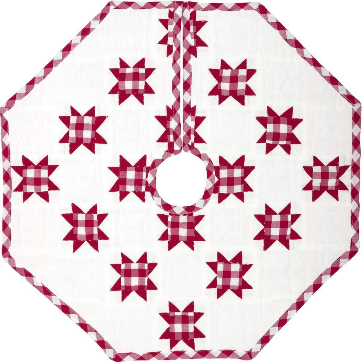 Emmie Red Patchwork Mini Christmas Tree Skirt 21 VHC Brands - The Fox Decor