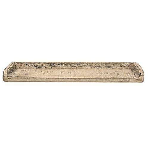 Distressed Antique White Toilet Tray - The Fox Decor