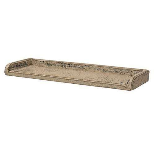 Distressed Antique White Toilet Tray - The Fox Decor