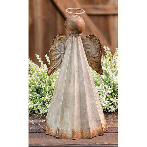 Distressed Metal Angel, 11" - The Fox Decor