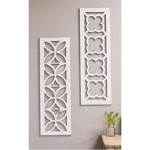 Distressed White Geometric Window Cutout - The Fox Decor