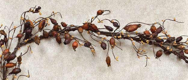 Dried Rose Hip Garland - 4 Ft. - The Fox Decor