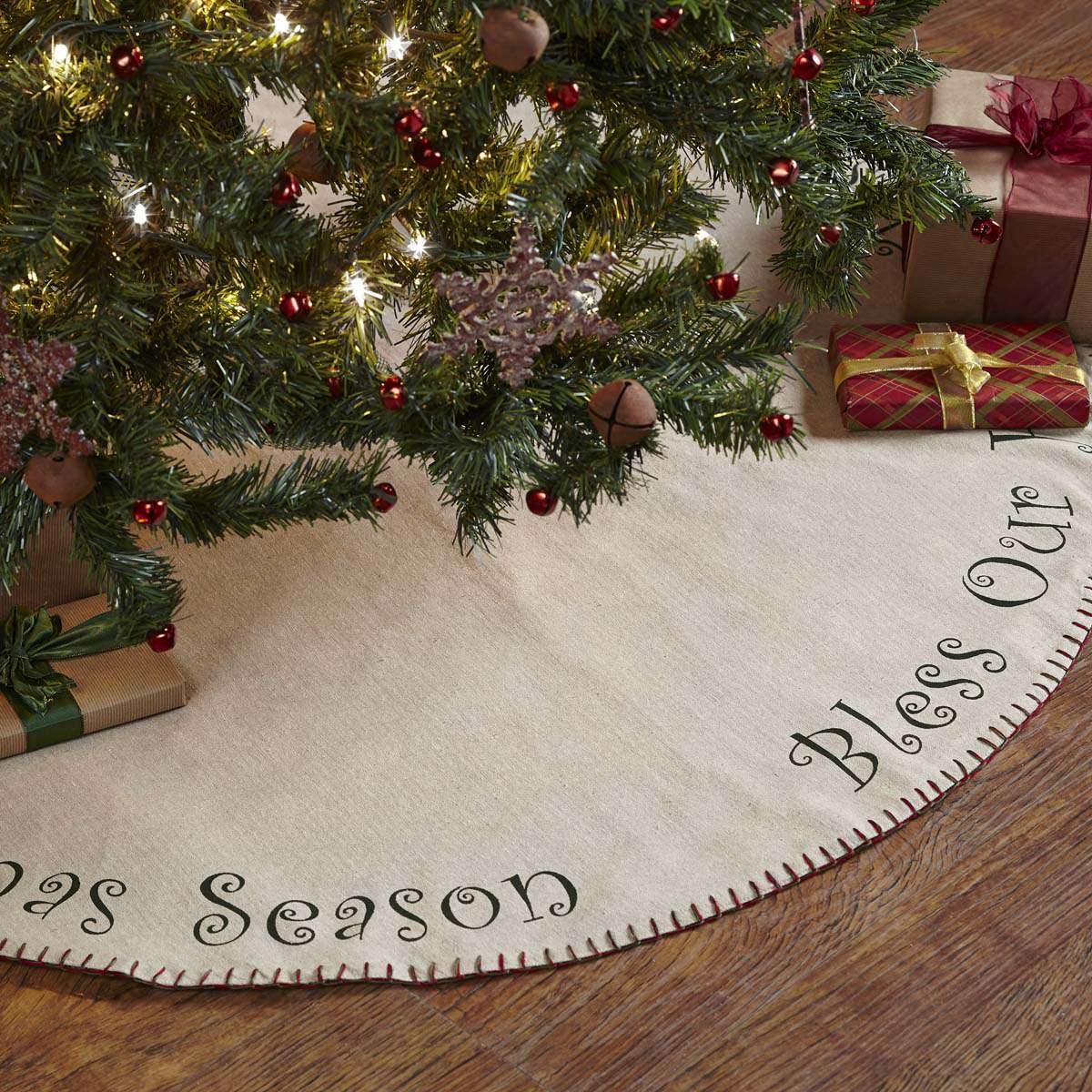Tidings Christmas Tree Skirt 48 VHC Brands - The Fox Decor