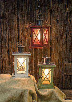 Electric Wood Lantern w/ Edison Bulb, 3 Asst Lanterns/Lids CWI+ 