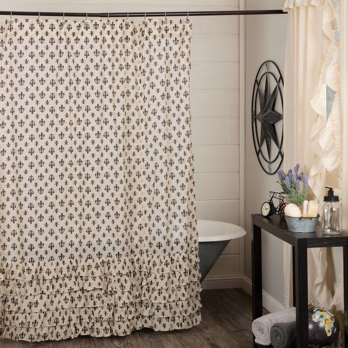 Elysee Ruffled Shower Curtain 72