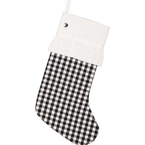 Emmie Black Check Stocking, 12x20 General CWI+ 