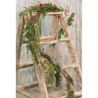 Evergreen Pine w/Red Pips Garland - The Fox Decor