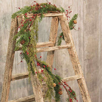 Evergreen Pine w/Red Pips Garland - The Fox Decor