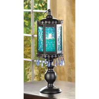 Thumbnail for Exotic Azure Blue Pedestal Lantern Lanterns/Lids CWI+ 