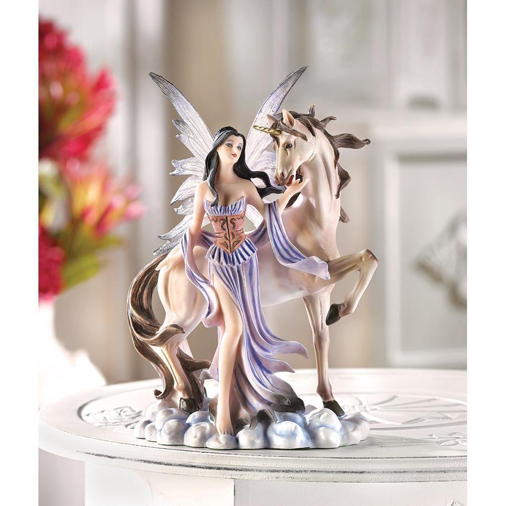 Fairy And Unicorn Figurine - The Fox Decor