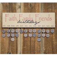 Thumbnail for Faith Family Friends Birthday Calendar - Burgundy Calendars CWI+ 