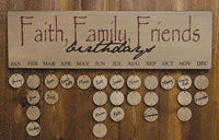 Thumbnail for Faith Family Friends Birthday Calendar - Burgundy Calendars CWI+ 