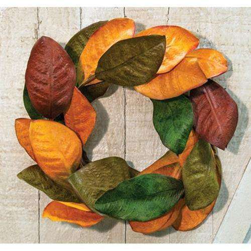 Fall Magnolia Leaves Wreath, 14" Fall CWI+ 