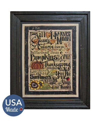 Thumbnail for Fall Words Framed Print - The Fox Decor