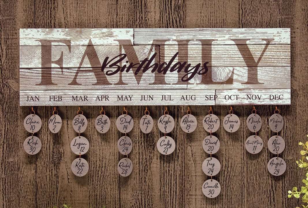 Family Birthday Calendar Birthday Calendar CWI+ 