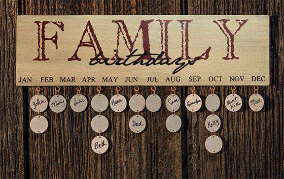Family Birthday Calendar, Burgundy Calendars CWI+ 