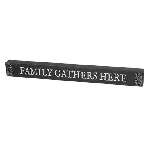 Family Gathers Here Block - The Fox Decor