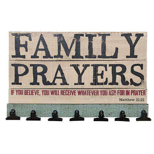 Family Prayers Board Wall Decor CWI+ 