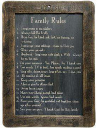 Thumbnail for Family Rules Blackboard Pictures & Signs CWI+ 
