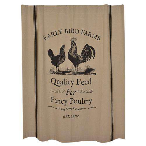 Fancy Poultry Shower Curtain Curtains CWI+ 