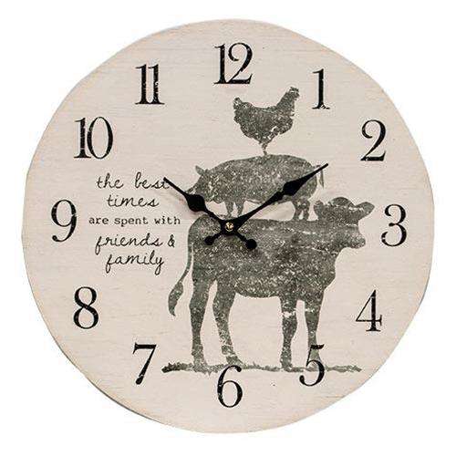 Farm Animal(Cow, Pig, & Rooster) Clock Tick Tock Clock Sale CWI+ 
