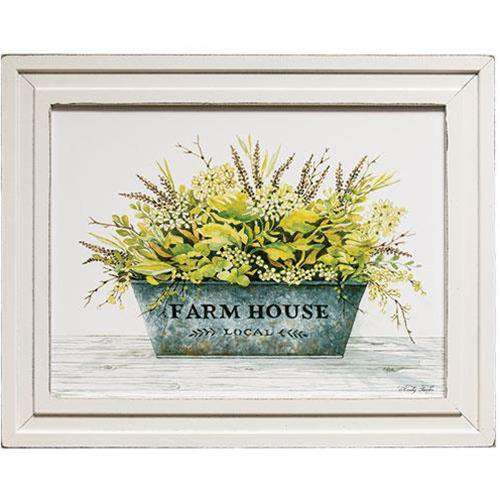Farm House Bucket Framed Print Country Prints CWI+ 