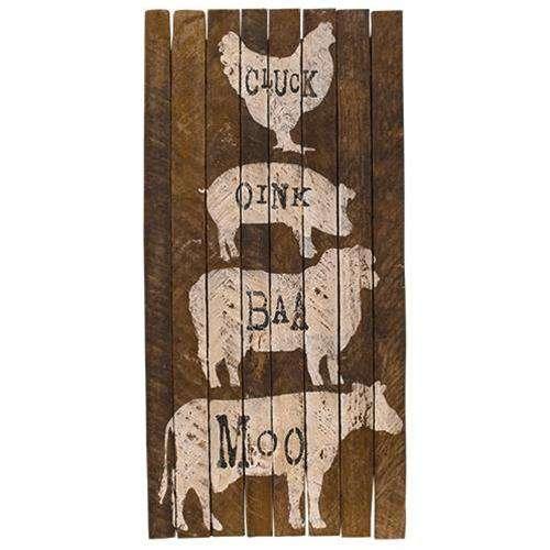 Farm Sounds Lath Sign Wall Decor CWI+ 