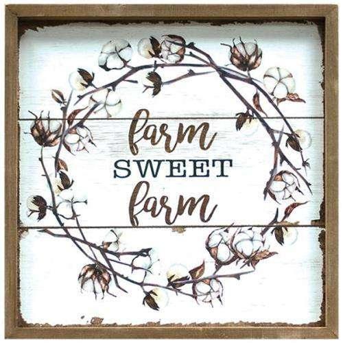 Farm Sweet Farm Cotton Sign - The Fox Decor