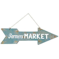 Thumbnail for Farmers Market Arrow Metal Signs CWI+ 