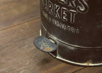 Thumbnail for Farmers Market Metal Trash Bin with Pedal to Open Lid Farmhouse Decor CWI+ 