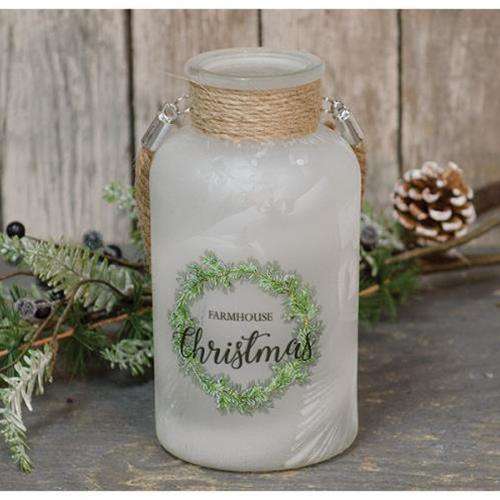 Farmhouse Christmas Jar, 8" Jars CWI+ 