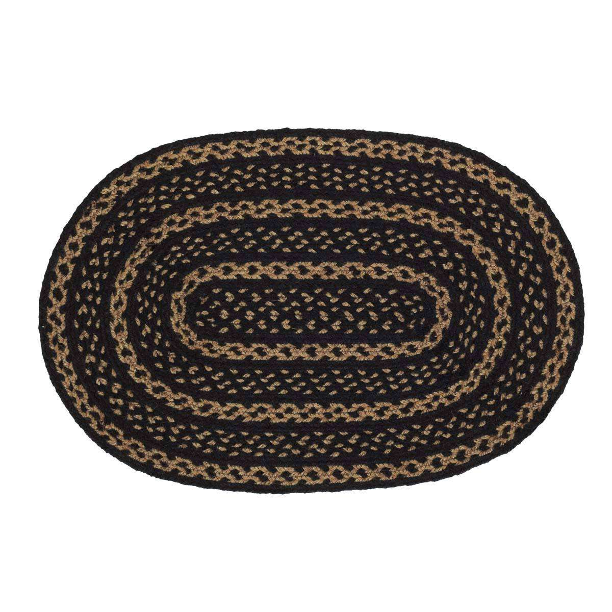 Farmhouse Jute Braided Rugs Oval VHC Brands Rugs VHC Brands 20" x 30" 