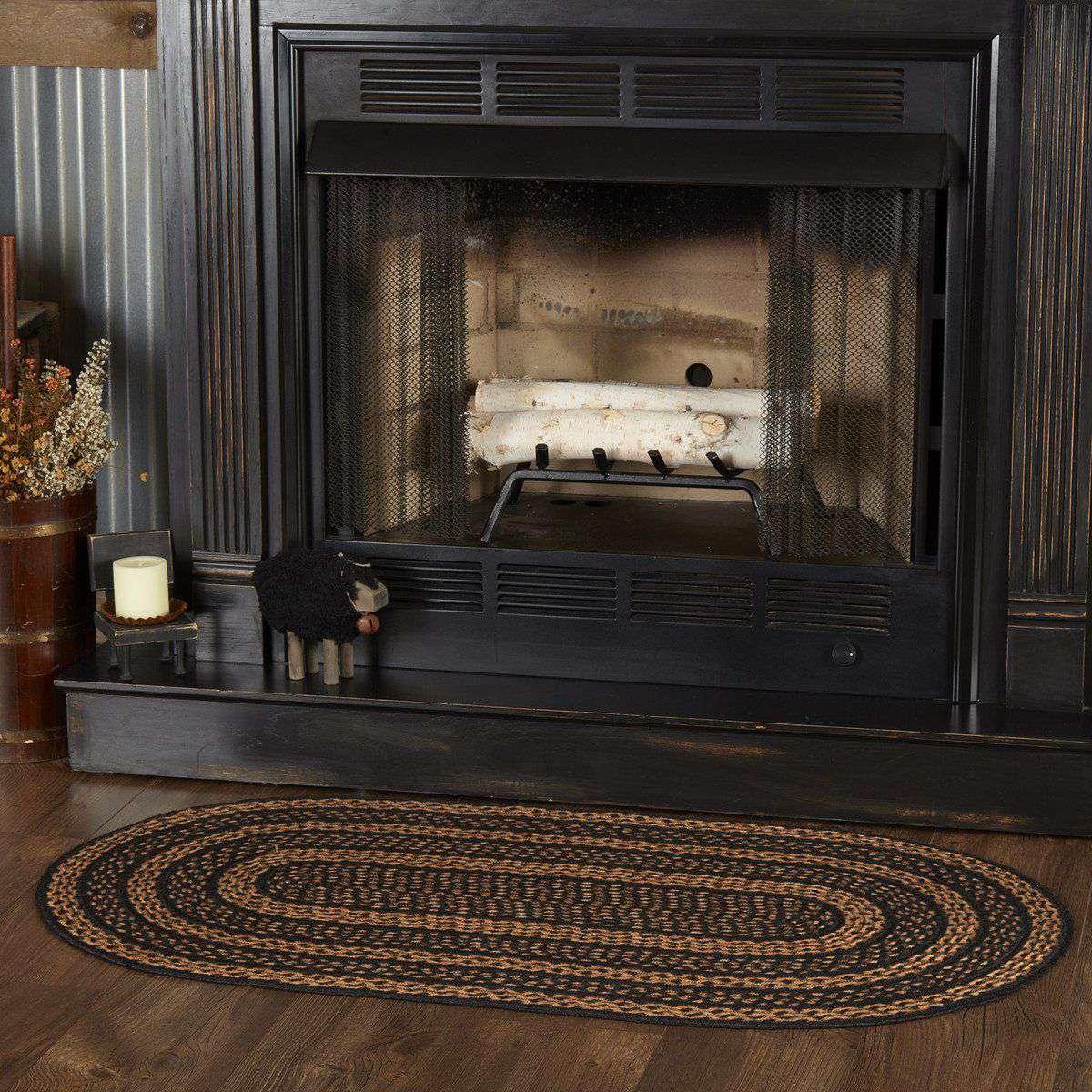 Farmhouse Jute Braided Rugs Oval VHC Brands - The Fox Decor