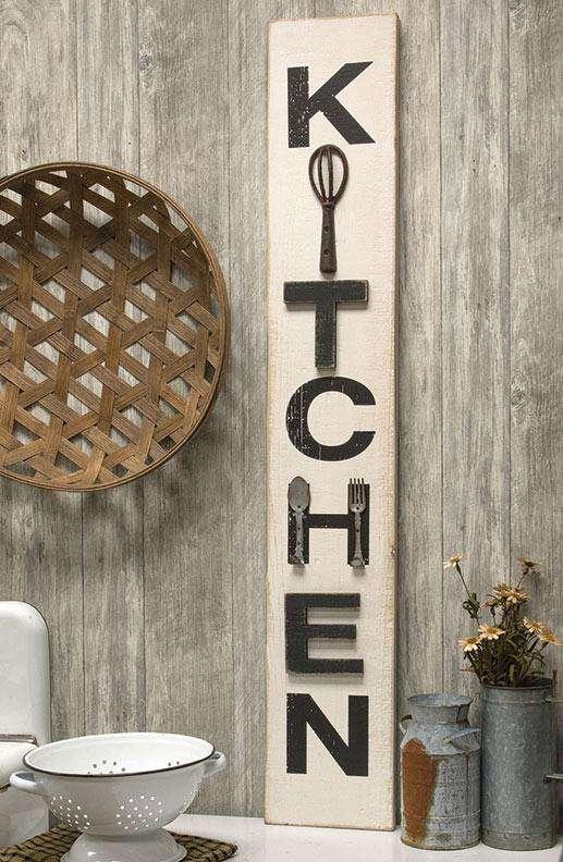 Farmhouse Kitchen Utensils Sign Kitchen Blocks & Signs CWI+ 